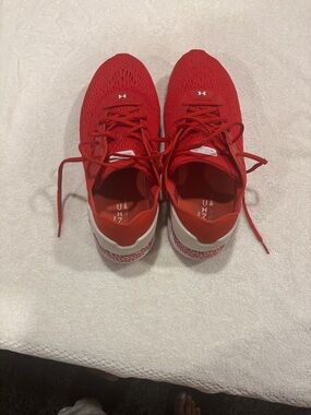 Under Armour Red and White Running Shoes